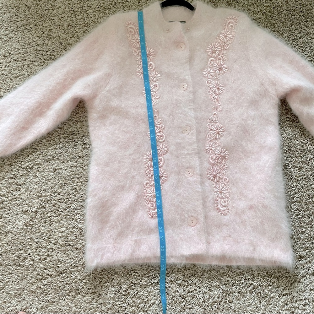 Vintage Angora Hair Knit Oversized Eyelash Jacket - Picture 5 of 16